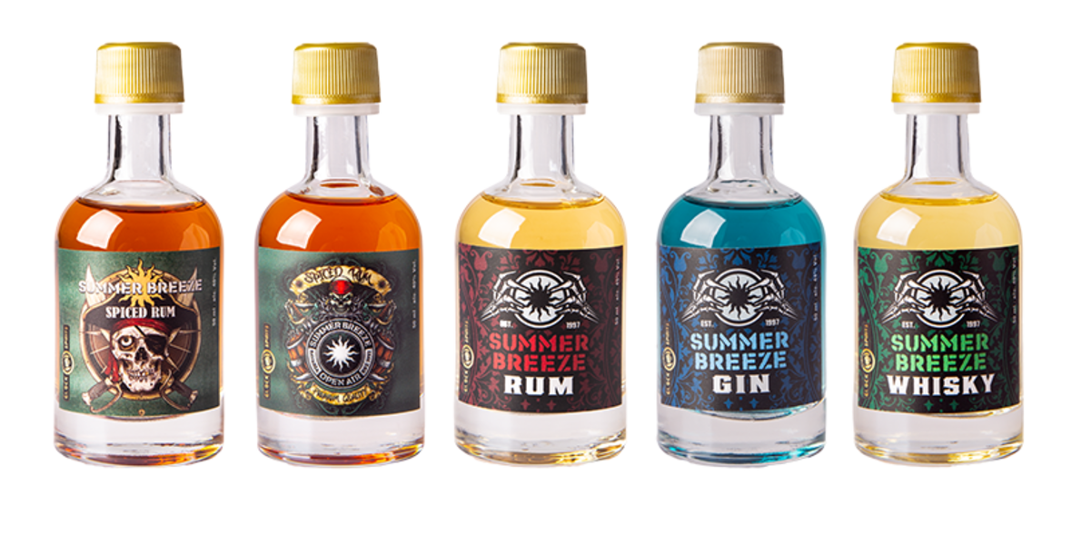  5 x 50 ml (Rum, Whisky, Gin), Probierset 