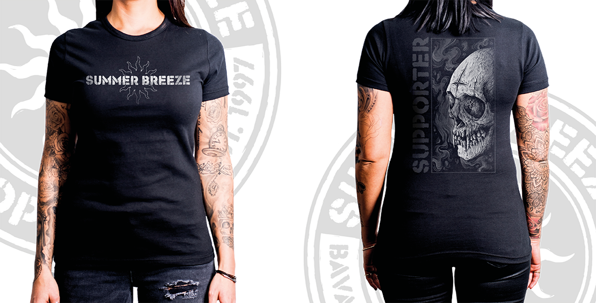 Supporter Skull, Girlie Shirt - Support 2020