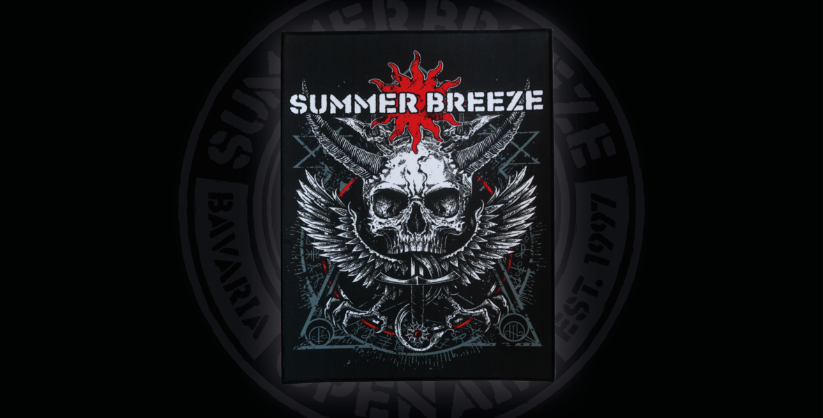  Skull Est. 1997 Backpatch , Gedruckt  