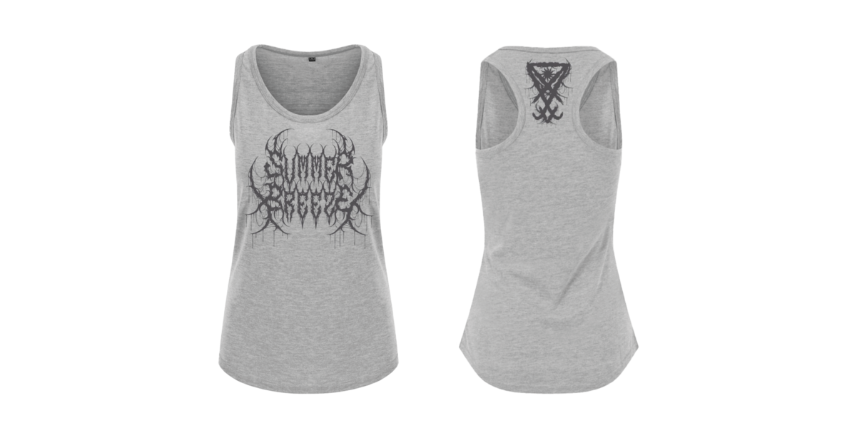 Black Metal Logo , Graues Girlie Tank Top