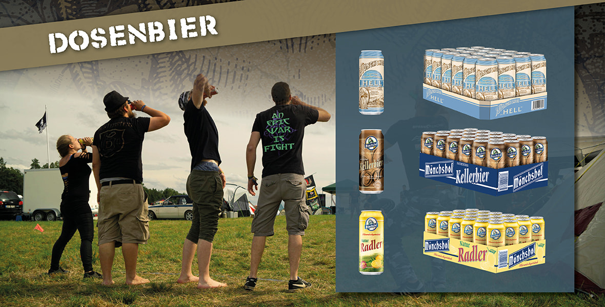 Tickets Dosenbier/Canned beer, (inkl. 6€ Pfand)/(incl. 6€ deposit) in