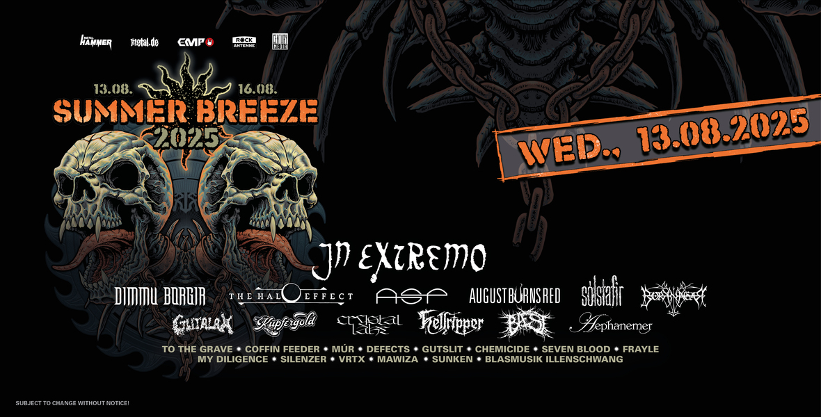 Tickets WEDNESDAY - DAY TICKET , SUMMER BREEZE 2025 in Sinbronn