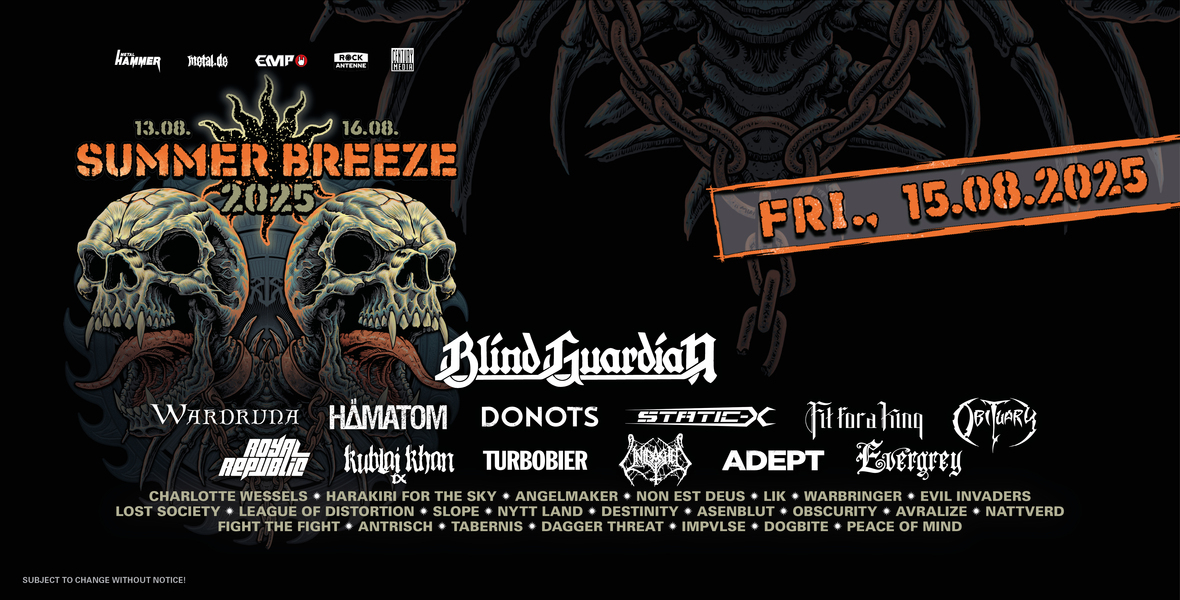 Tickets FRIDAY - DAY TICKET , SUMMER BREEZE 2025 in Sinbronn