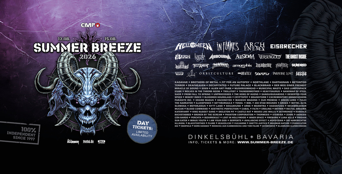Tickets SUMMER BREEZE 2026, Festivalticket in Sinbronn